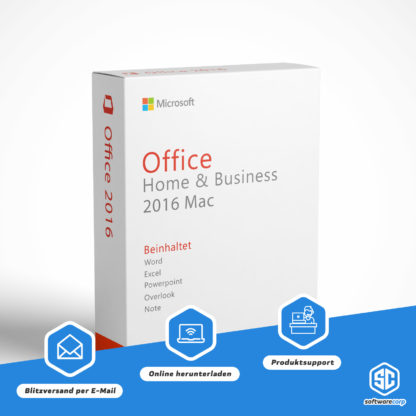 Microsoft Office Home and Business 2016 MAC Vollversion